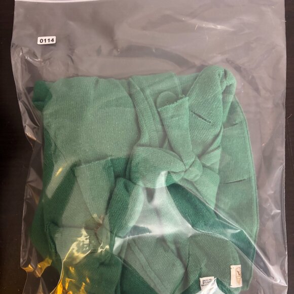 Chartie & Robia Womens Green Bow Button Peplum Button Up Cardigan Sweater Size M - Picture 12 of 12
